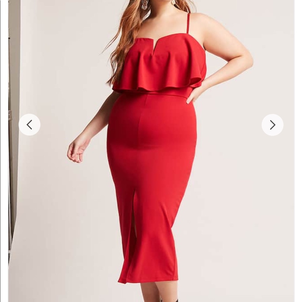 Plus size flounce dress